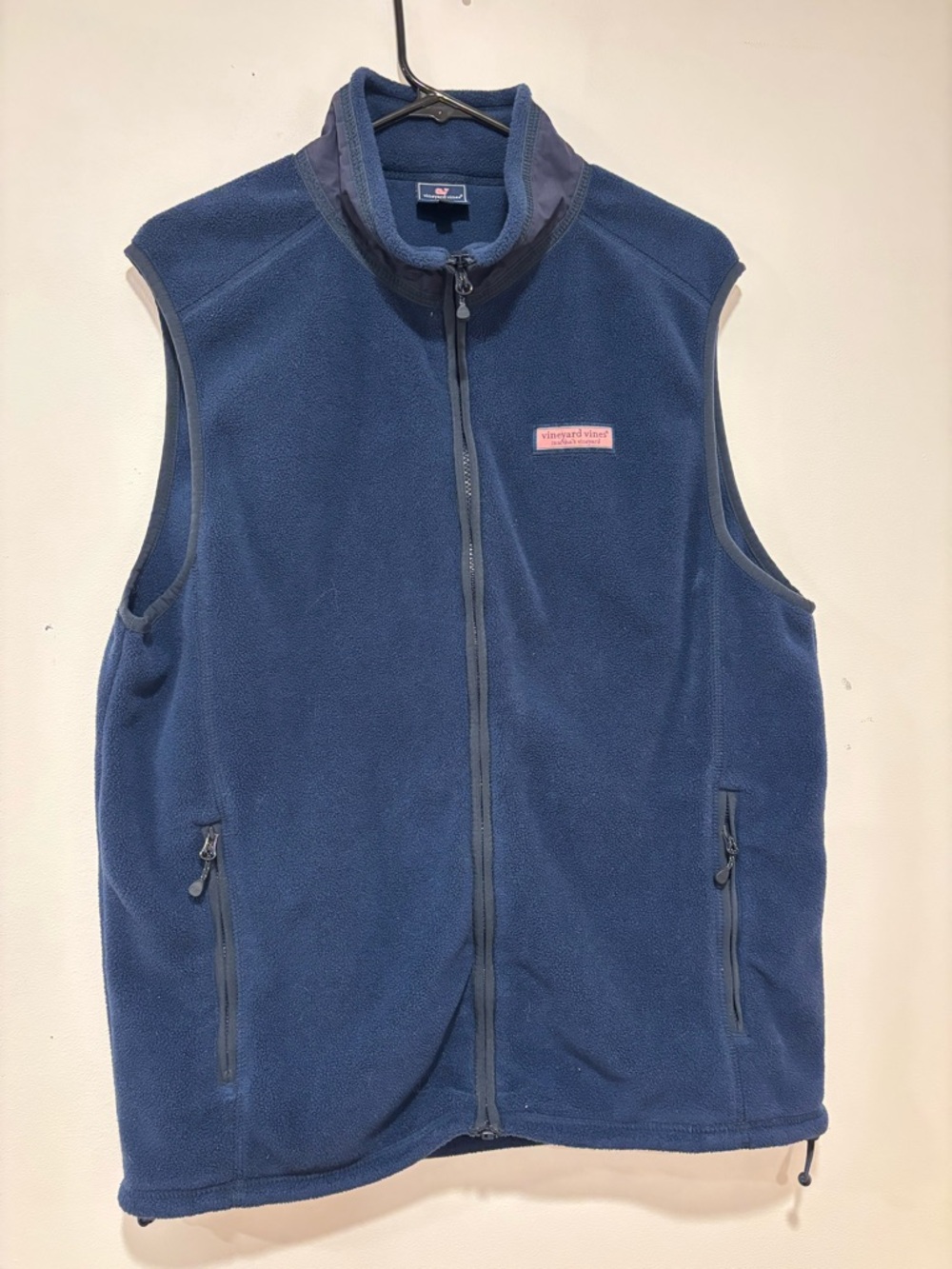 Vineyard Vines Men’s Navy Zip-Front Fleece Vest size M